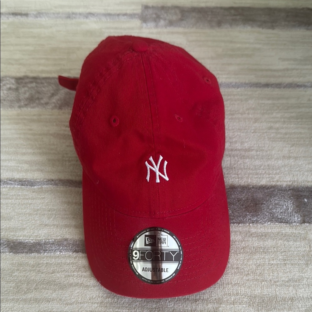 New Era 9FORTY Red Cap with White Logo